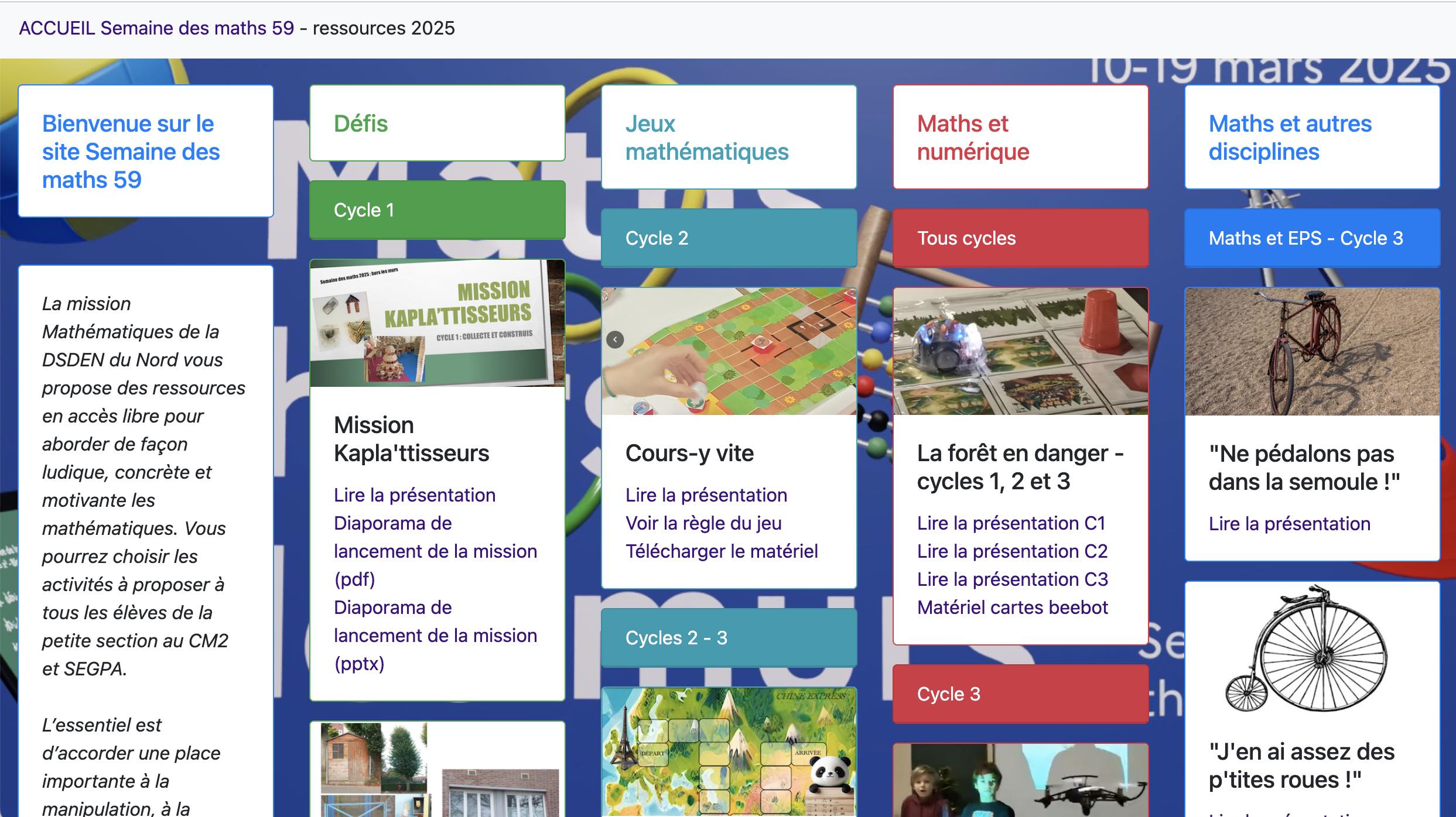 Semaine des maths 2025 - 2