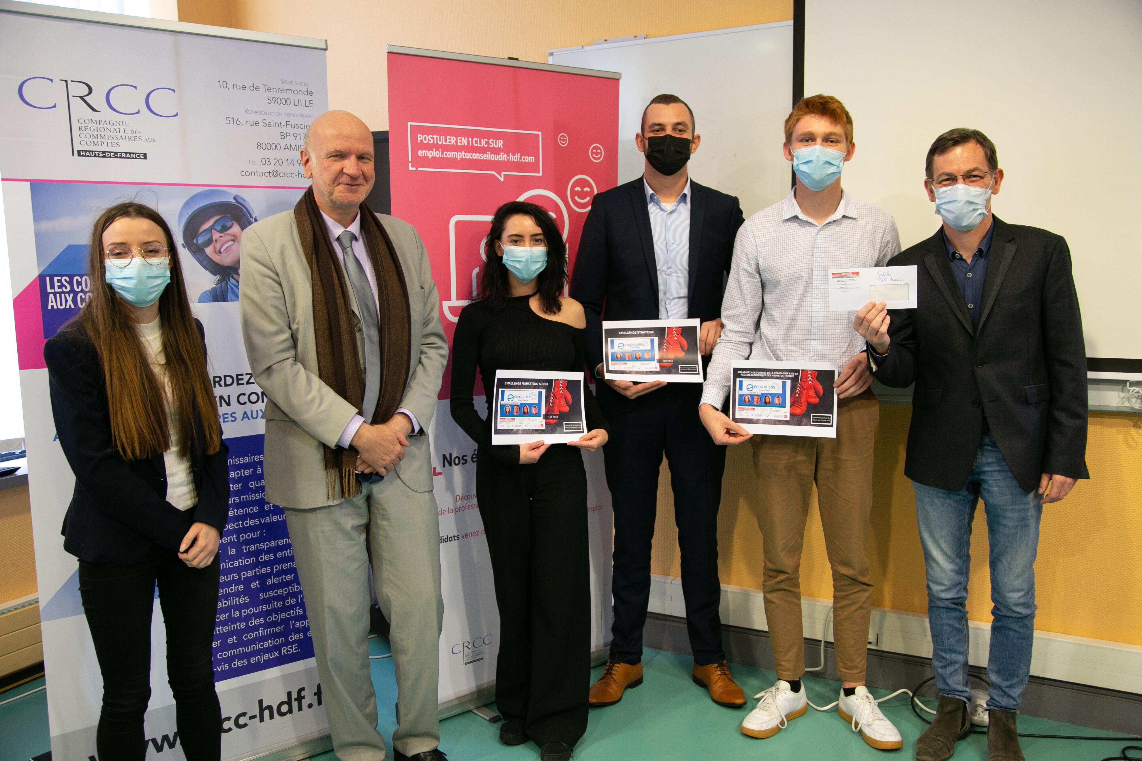 Photo d'équipe lors de la remise de prix national