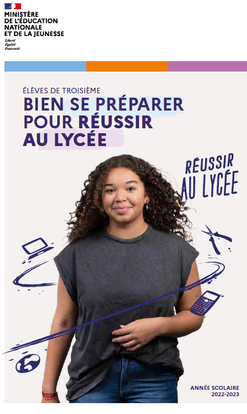 Affiche du dépliant "Bien se préparer pour réussir au lycée"